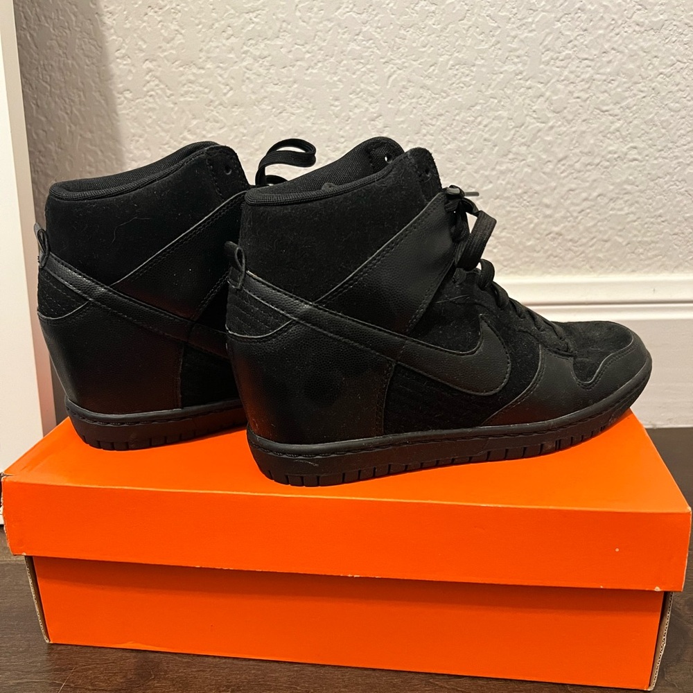 Nike Women's Black Wedge Sneakers